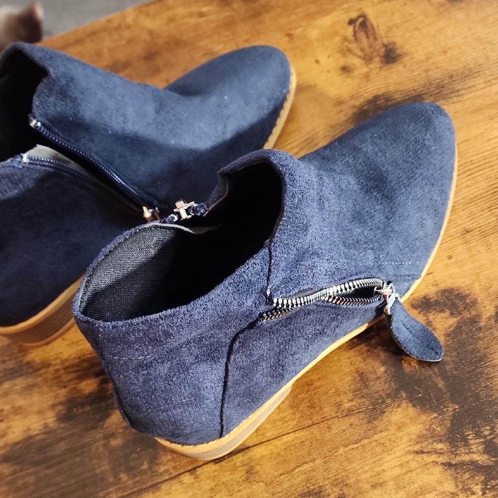 Boots Navy Ankle Booties FIRM PRICE $30